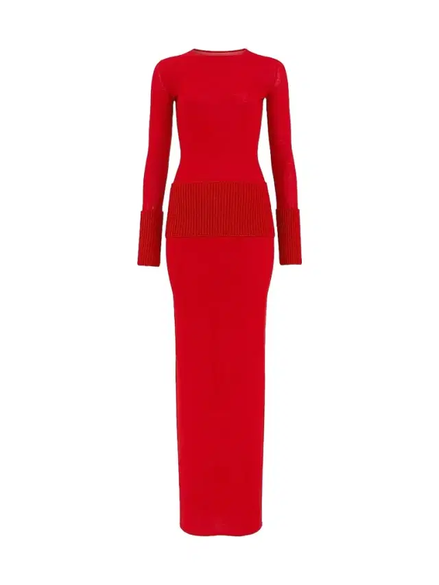 Alaïa Women's Multi-Gauge Wool Body-Con Maxi Dress