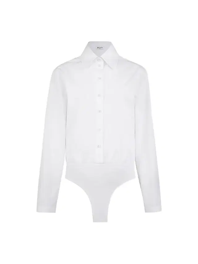 Alaïa Women's Basque Poplin Cotton Bodysuit