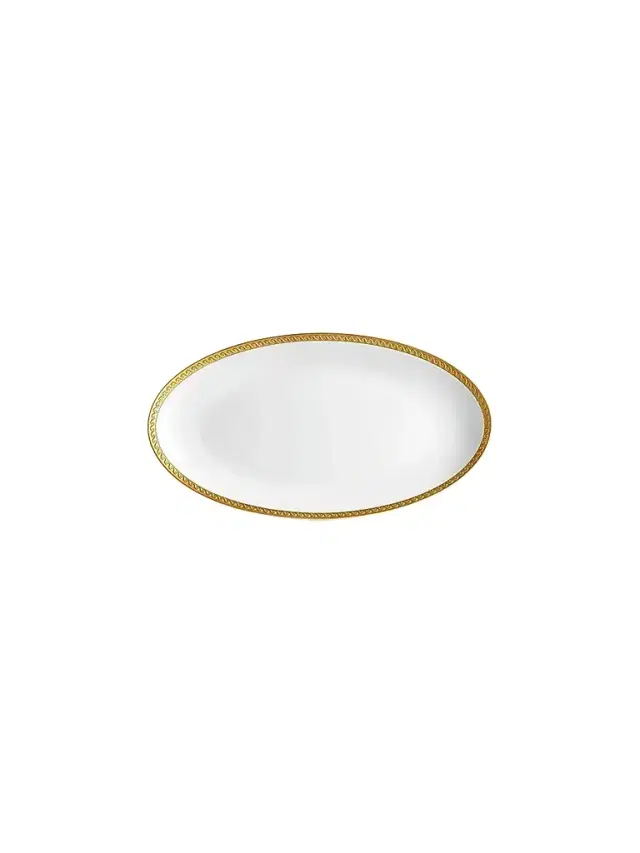 L'Objet Neptune Porcelain & 24K Gold Large Oval Platter