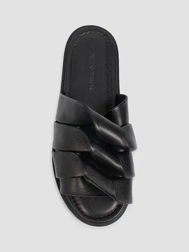 JW Anderson Women's Coil Rolled-Strap Leather Slides | Thumbnail 4 JW Anderson Women's Coil Rolled-Strap Leather Slides | Thumbnail 4