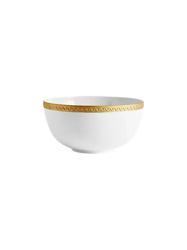 L'Objet Neptune Porcelain & 24K Gold Large Bowl