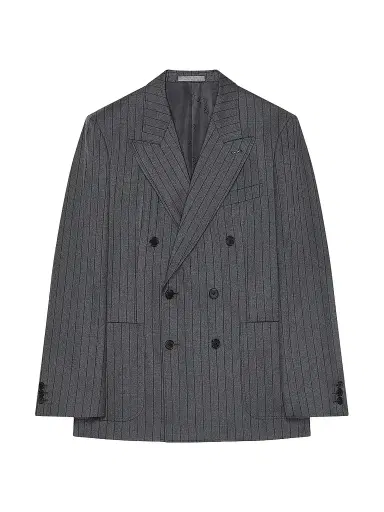 Givenchy Men's Double-Breasted Fitted Striped Jacket in Wool | Thumbnail 1