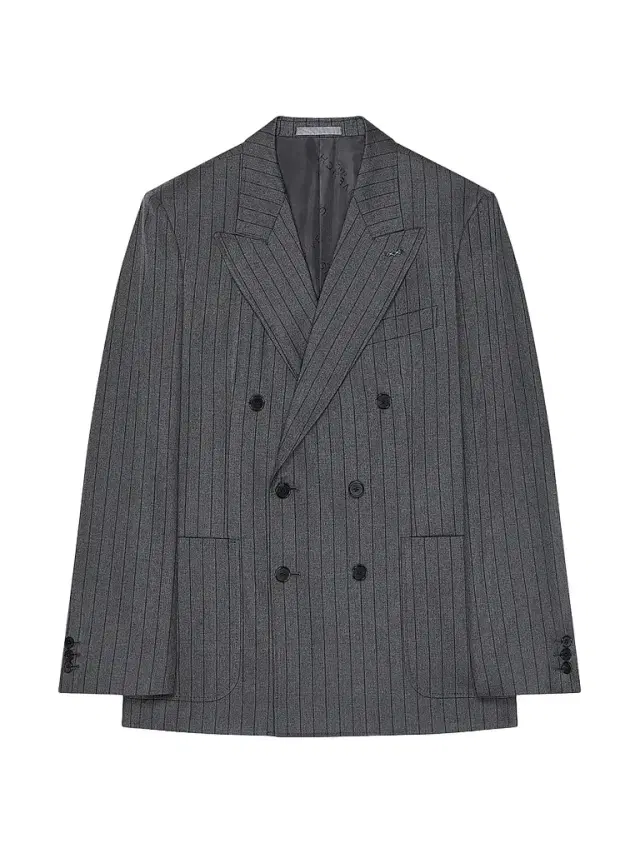 Givenchy Men's Double-Breasted Fitted Striped Jacket in Wool