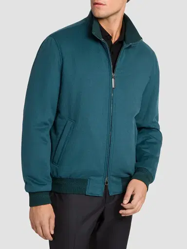 Stefano Ricci Men's Cashmere and Lambskin Leather Blouson Jacket | Thumbnail 3 Stefano Ricci Men's Cashmere and Lambskin Leather Blouson Jacket | Thumbnail 3