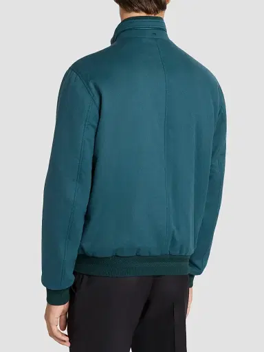 Stefano Ricci Men's Cashmere and Lambskin Leather Blouson Jacket | Thumbnail 4 Stefano Ricci Men's Cashmere and Lambskin Leather Blouson Jacket | Thumbnail 4