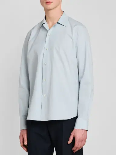 Jil Sander Men's Lightweight Cotton Dress Shirt | Thumbnail 4 Jil Sander Men's Lightweight Cotton Dress Shirt | Thumbnail 4