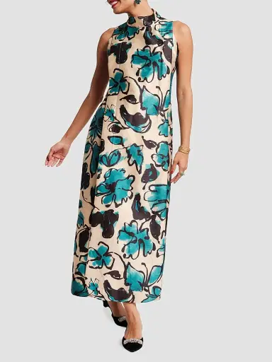 Frances Valentine Women's Carlyle Abstract Meadow Maxi Dress | Thumbnail 2