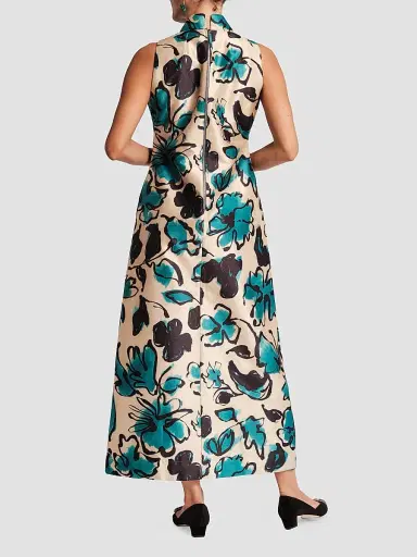 Frances Valentine Women's Carlyle Abstract Meadow Maxi Dress | Thumbnail 3