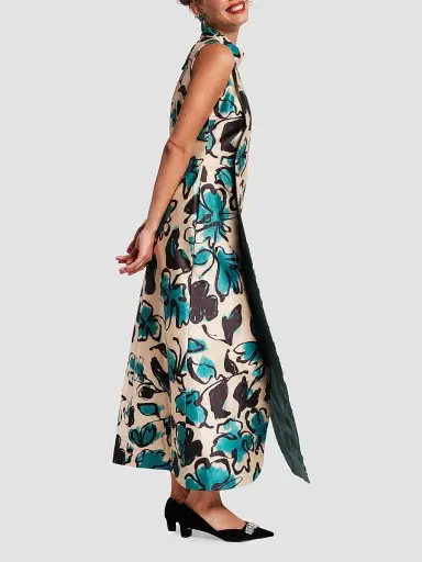 Frances Valentine Women's Carlyle Abstract Meadow Maxi Dress | Thumbnail 4