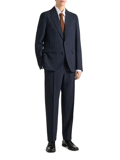 Givenchy Men's Single-Breasted Deconstructed Striped Jacket in Wool | Thumbnail 2