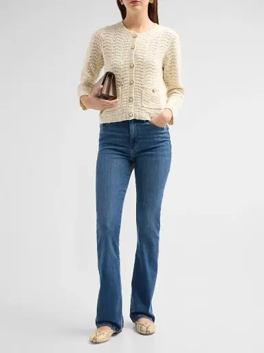Frame Women's The Chevron Knit Cardigan | Thumbnail 2
