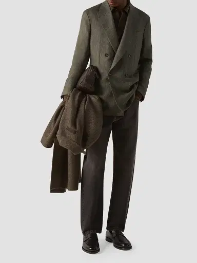 Zegna Men's Cashmere Silk and Linen Jacket | Thumbnail 2 Zegna Men's Cashmere Silk and Linen Jacket | Thumbnail 2