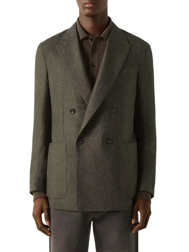 Zegna Men's Cashmere Silk and Linen Jacket