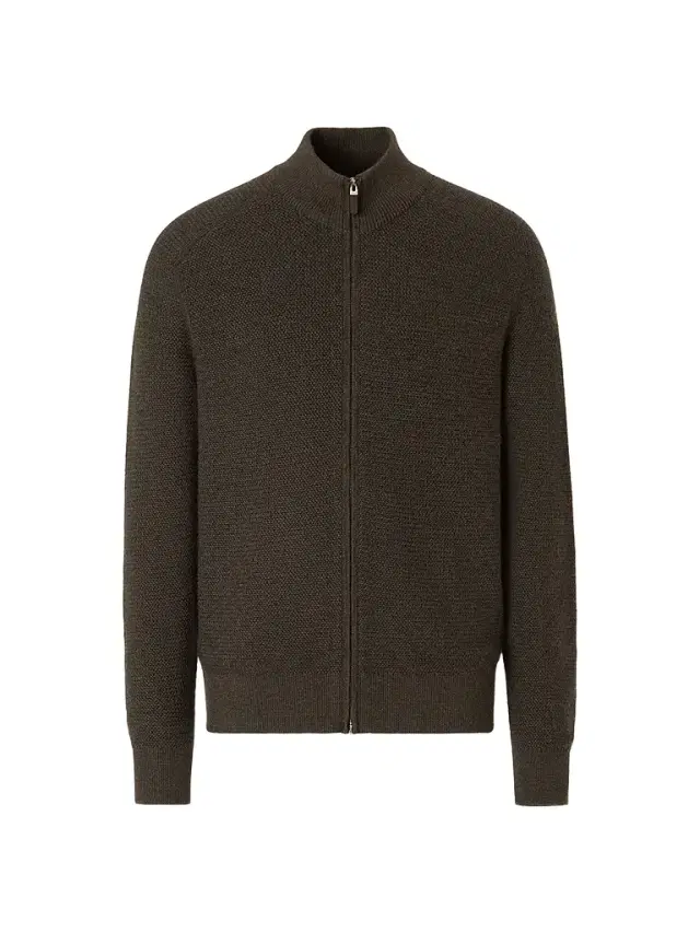 Zegna Men's Cashseta Full Zip Cardigan