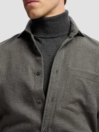 Ralph Lauren Purple Label Men's Glen Check Flannel Shirt | Thumbnail 5 Ralph Lauren Purple Label Men's Glen Check Flannel Shirt | Thumbnail 5