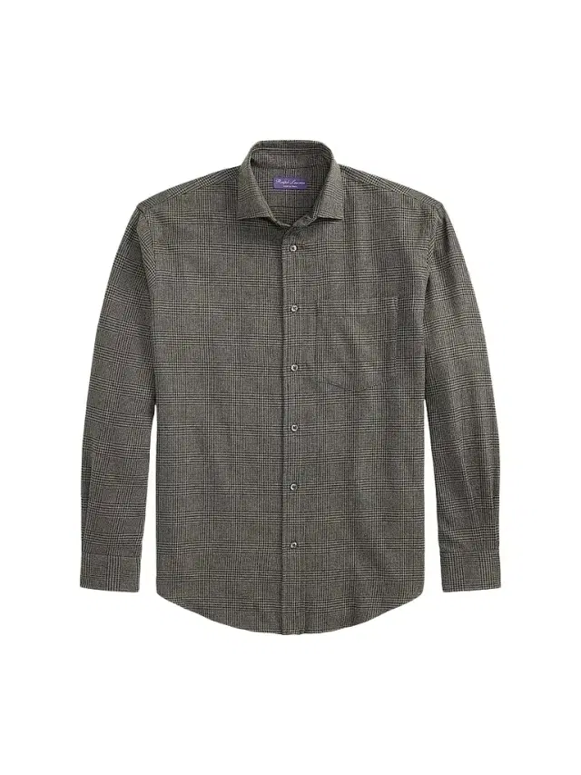 Ralph Lauren Purple Label Men's Glen Check Flannel Shirt
