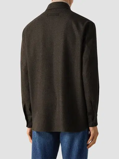 Zegna Men's Oasi Cashmere Overshirt | Thumbnail 4 Zegna Men's Oasi Cashmere Overshirt | Thumbnail 4