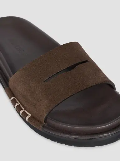 JW Anderson Women's Penny Loafer-Style Suede Slide Sandals | Thumbnail 5