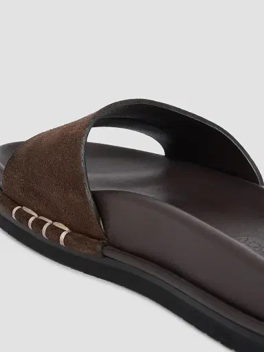 JW Anderson Women's Penny Loafer-Style Suede Slide Sandals | Thumbnail 6