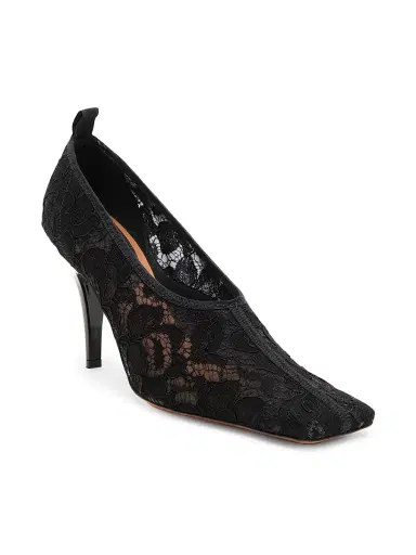 Stella McCartney Women's 95MM Lace Square-Toe Pumps | Thumbnail 2