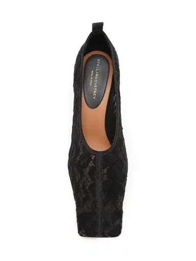 Stella McCartney Women's 95MM Lace Square-Toe Pumps | Thumbnail 4