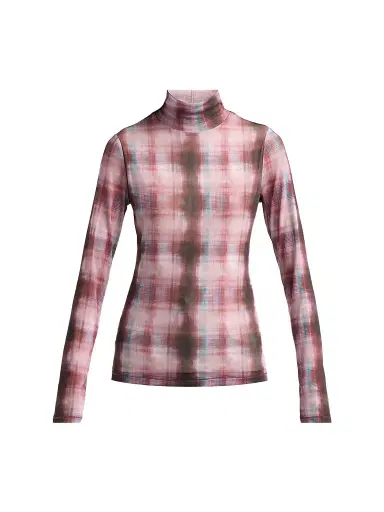rag & bone Women's Yana Plaid Turtleneck Top | Thumbnail 1