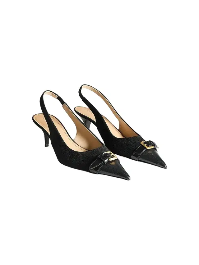 JW Anderson Women's Buckle Suede & Leather Slingback Pumps