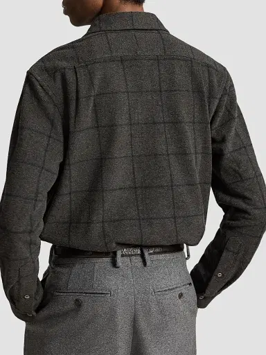 Polo Ralph Lauren Men's Glen Plaid Stretch-Knit Flannel Shirt | Thumbnail 3 Polo Ralph Lauren Men's Glen Plaid Stretch-Knit Flannel Shirt | Thumbnail 3