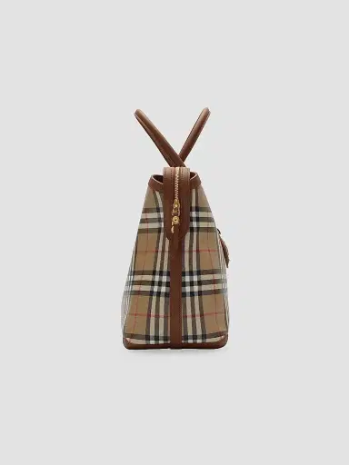 Burberry Women's Checked Cotton Canvas Tote Bag | Thumbnail 5 Burberry Women's Checked Cotton Canvas Tote Bag | Thumbnail 5