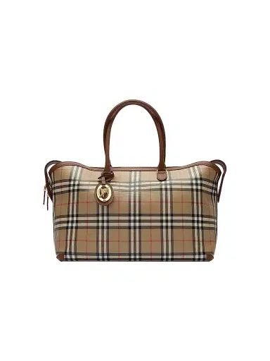 Burberry Women's Checked Cotton Canvas Tote Bag | Thumbnail 1 Burberry Women's Checked Cotton Canvas Tote Bag | Thumbnail 1