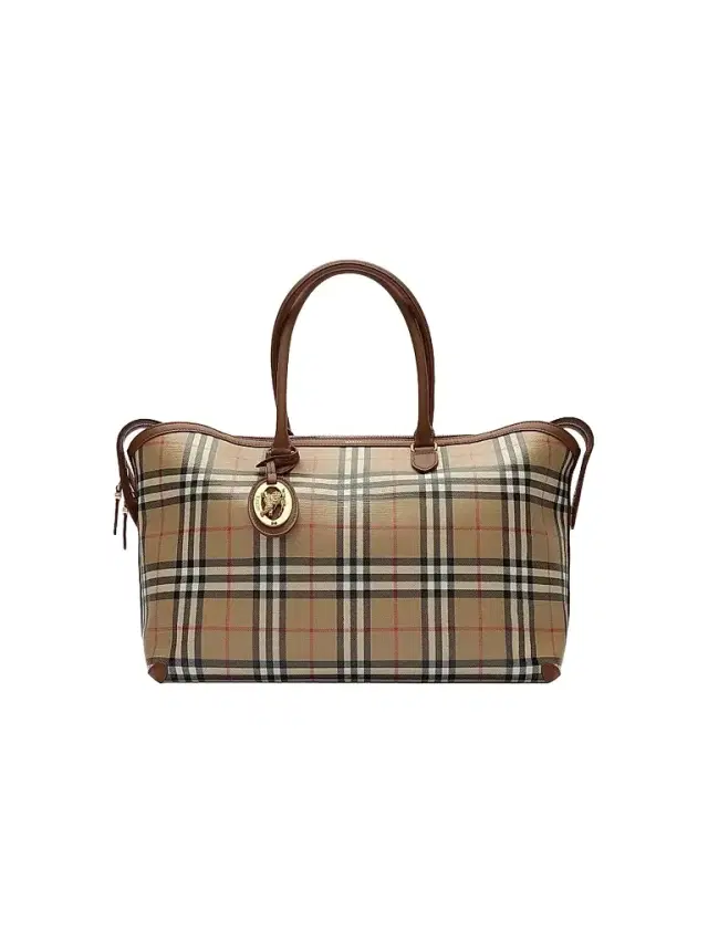 Burberry Women's Checked Cotton Canvas Tote Bag