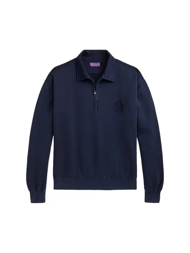 Ralph Lauren Purple Label Men's Rib-Knit Cotton Half-Zip Sweatshirt