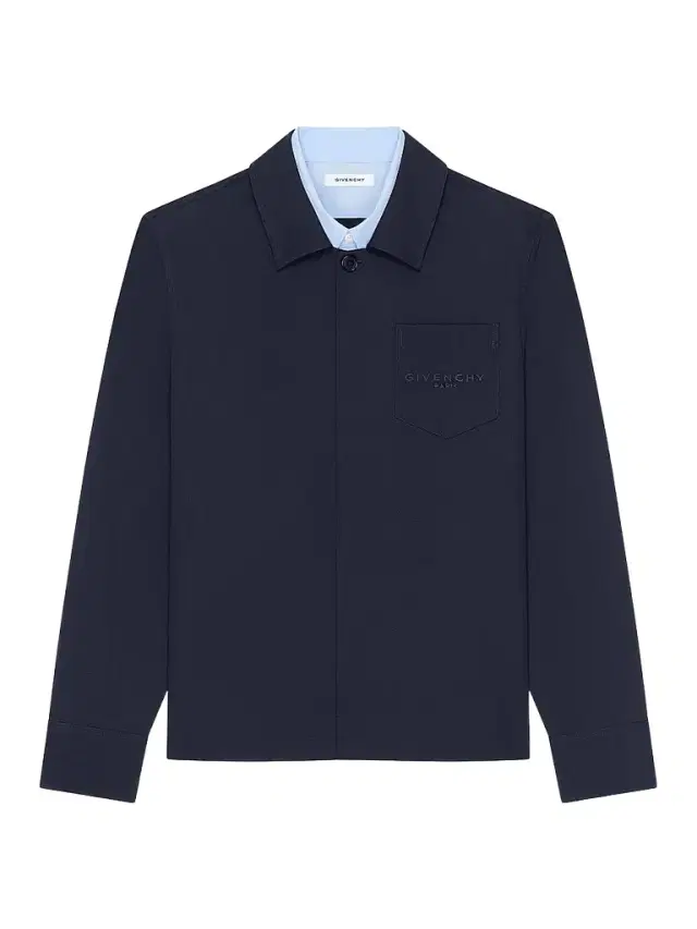 Givenchy Men's Trompe Layered Shirt in Wool