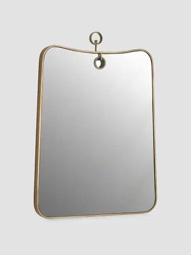 Arteriors Lennox Antique Brass Iron Irregular Mirror | Thumbnail 2