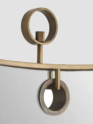 Arteriors Lennox Antique Brass Iron Irregular Mirror | Thumbnail 9
