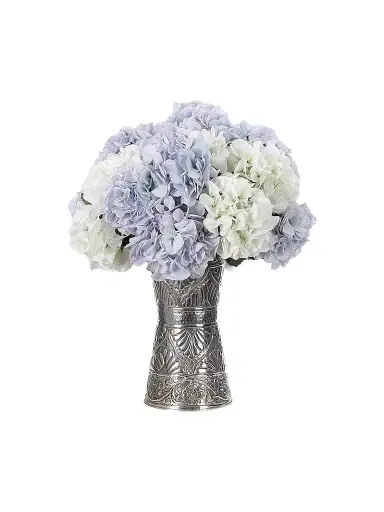 NDI Faux Hydrangeas In Silver Vase | Thumbnail 1