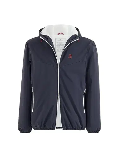 Brunello Cucinelli Men's Bonded Nylon Hooded Outerwear Jacket with Thermore Padding and Logo | Thumbnail 1