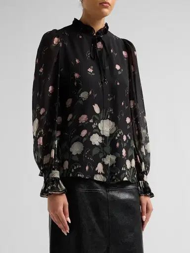Kobi Halperin Women's Jack Floral Chiffon Blouse | Thumbnail 4 Kobi Halperin Women's Jack Floral Chiffon Blouse | Thumbnail 4