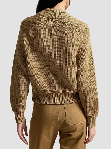 Polo Ralph Lauren Women's Cotton-Blend Full-Zip Sweater | Thumbnail 3 Polo Ralph Lauren Women's Cotton-Blend Full-Zip Sweater | Thumbnail 3