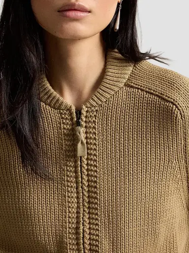 Polo Ralph Lauren Women's Cotton-Blend Full-Zip Sweater | Thumbnail 5 Polo Ralph Lauren Women's Cotton-Blend Full-Zip Sweater | Thumbnail 5