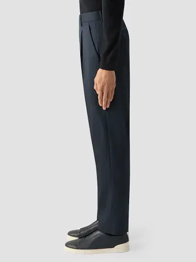 Zegna Men's Cotton and Wool Pants | Thumbnail 3 Zegna Men's Cotton and Wool Pants | Thumbnail 3