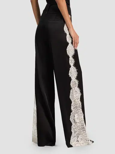 Alice + Olivia Women's Olivia Lace-Godet Wide-Leg Pants | Thumbnail 3