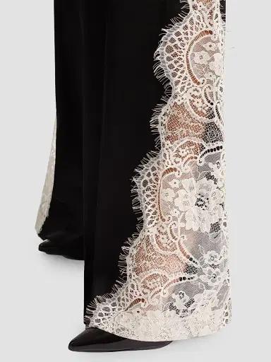 Alice + Olivia Women's Olivia Lace-Godet Wide-Leg Pants | Thumbnail 4