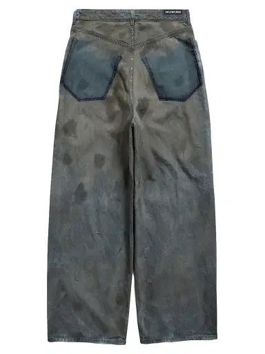 Balenciaga Unisex Patched Pockets Baggy Jeans | Thumbnail 2