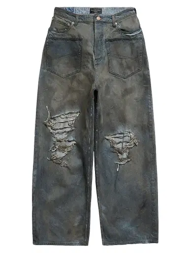 Balenciaga Unisex Patched Pockets Baggy Jeans | Thumbnail 1