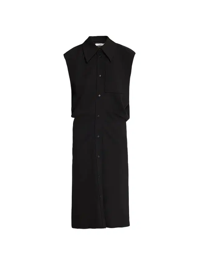 Co Women's Banana Cut Wool Shirtdress