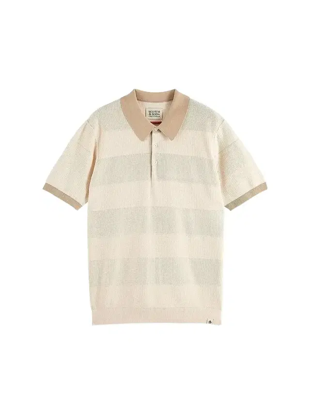 Scotch & Soda Men's Textured Cotton Knit Polo Shirt