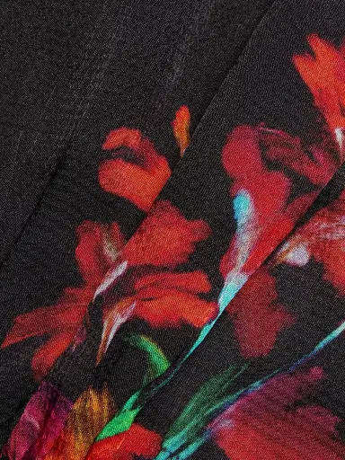 Saloni Women's Floral Silk Gown | Thumbnail 7