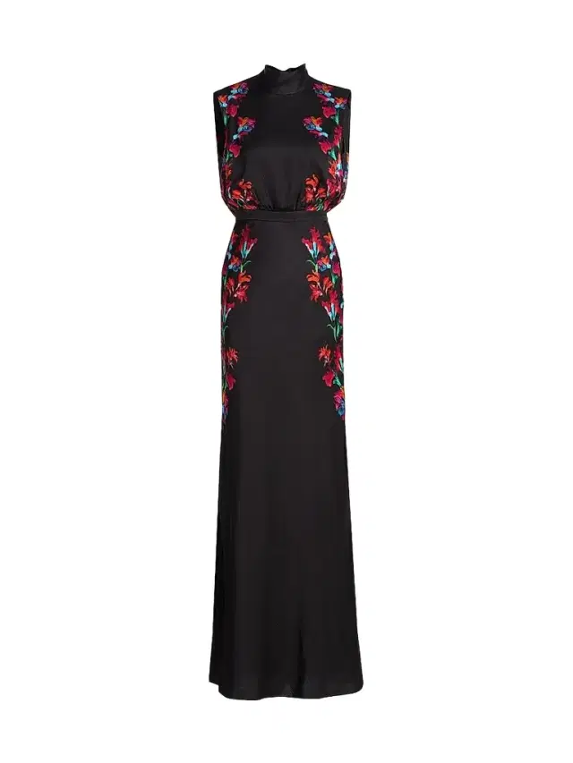 Saloni Women's Floral Silk Gown