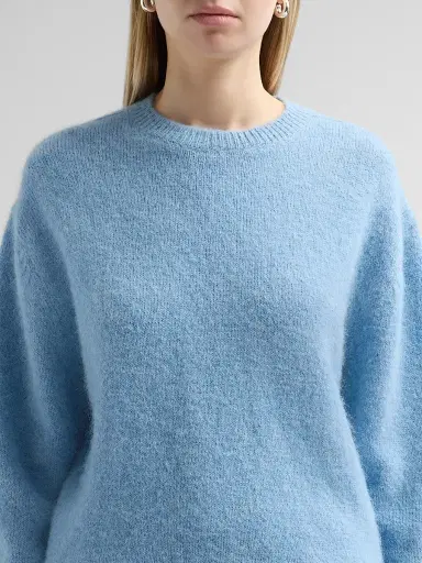 TOTEME Women's Classic Alpaca Crewneck Sweater | Thumbnail 5